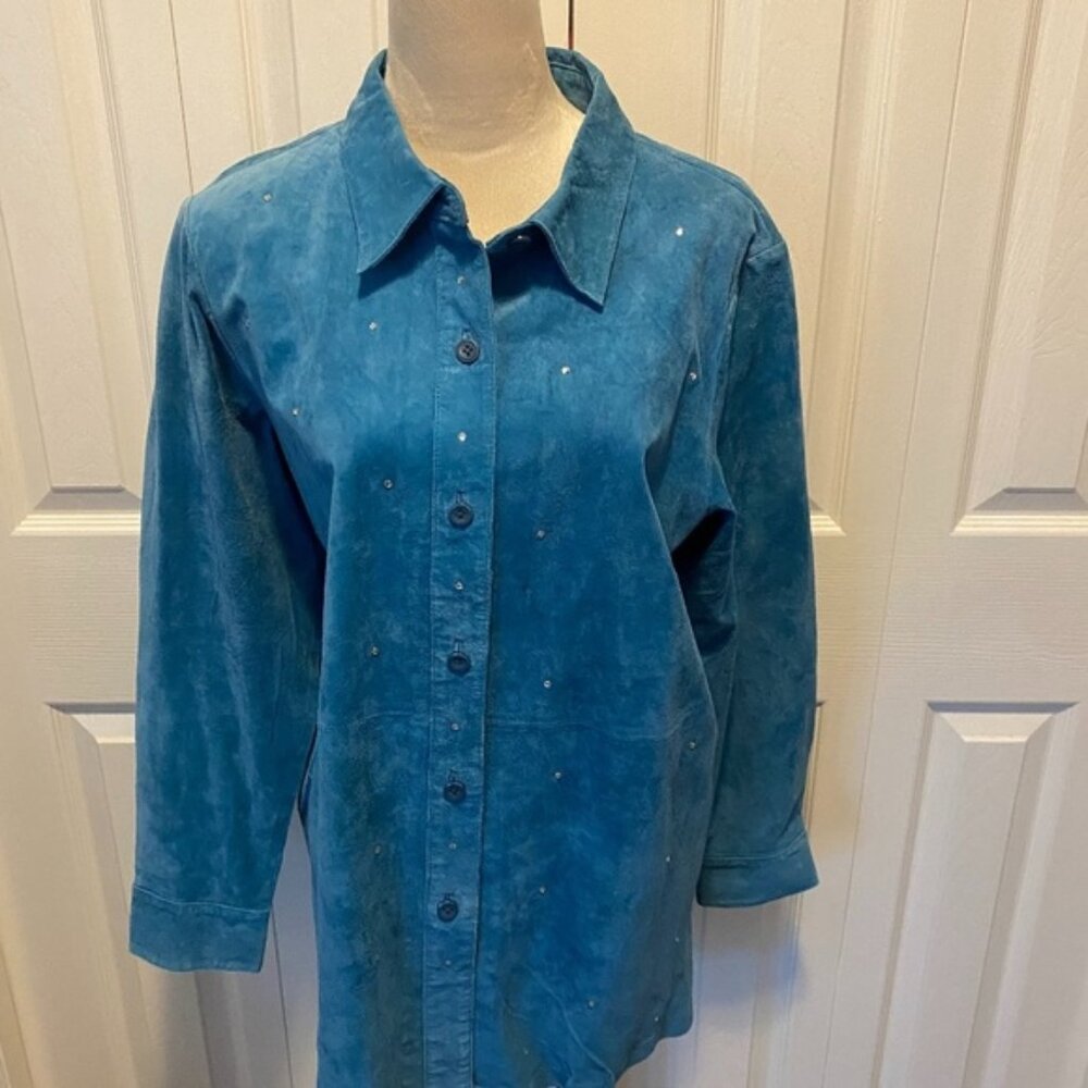 Quacker Factory Size L women leather top